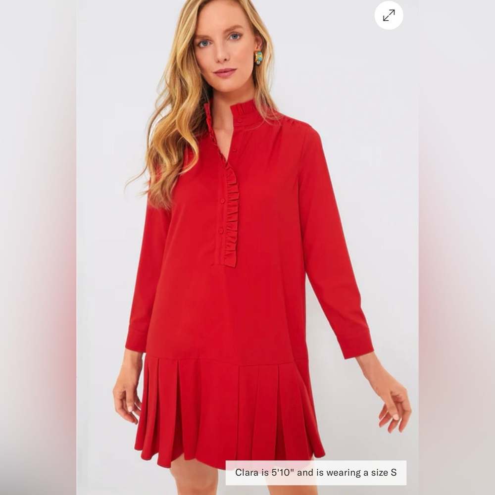 NWT Tuckernuck Red Crepe Tate Dress in Red Size Small